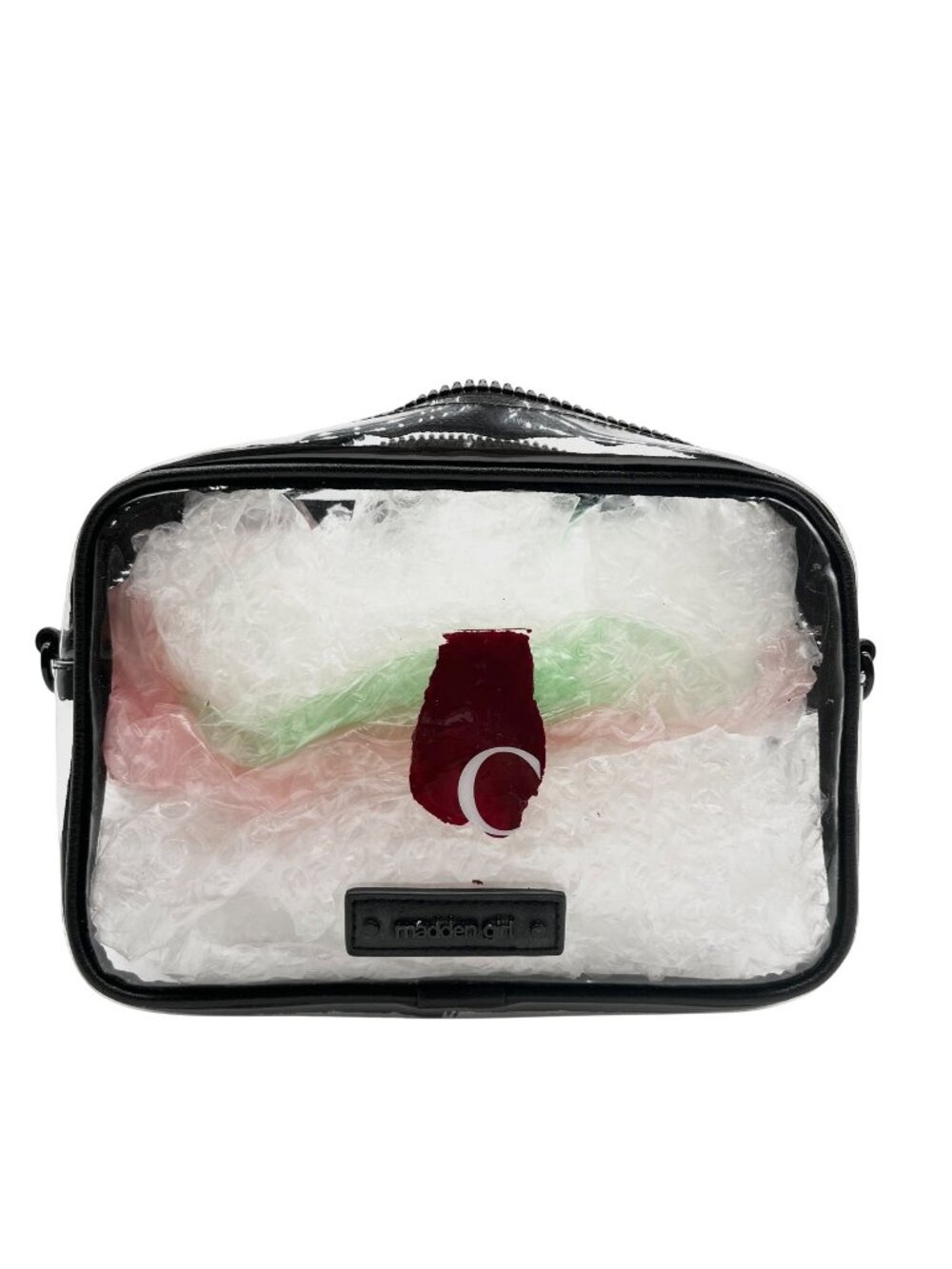 Madden Girl Clear Ryann Camera Crossbody Bag